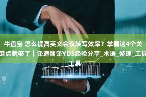 牛盘宝 怎么提高英文会议转写效率？掌握这4个关键点就够了｜译道翻译YDS经验分享_术语_整理_工具